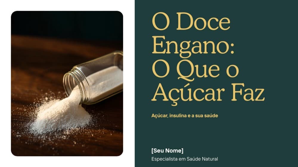Capa do slide de abertura da palestra O Doce Engano