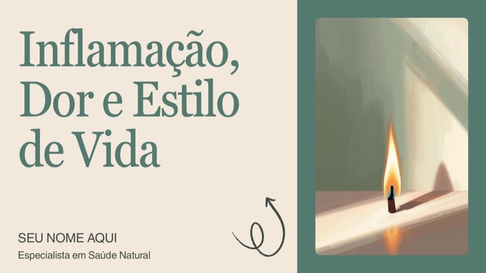 Capa do slide de abertura da palestra Inflamação, Dor e Estilo de Vida