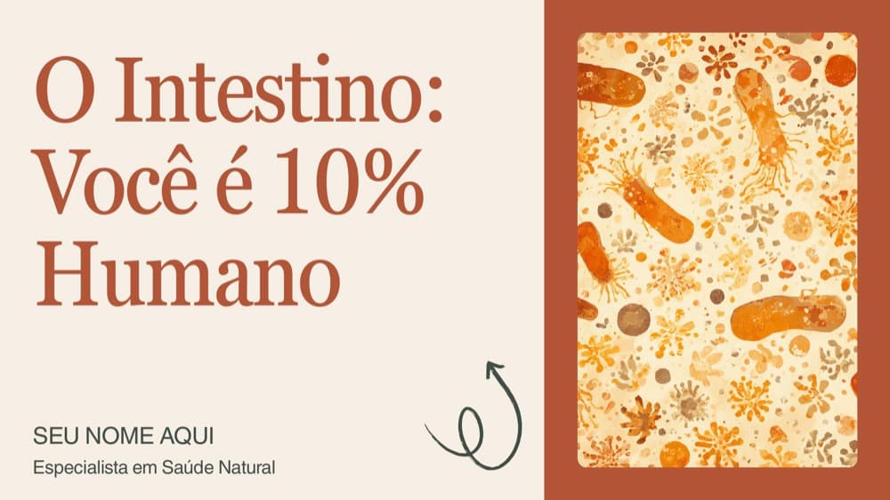 Capa do slide de abertura da palestra Você é 10% Humano