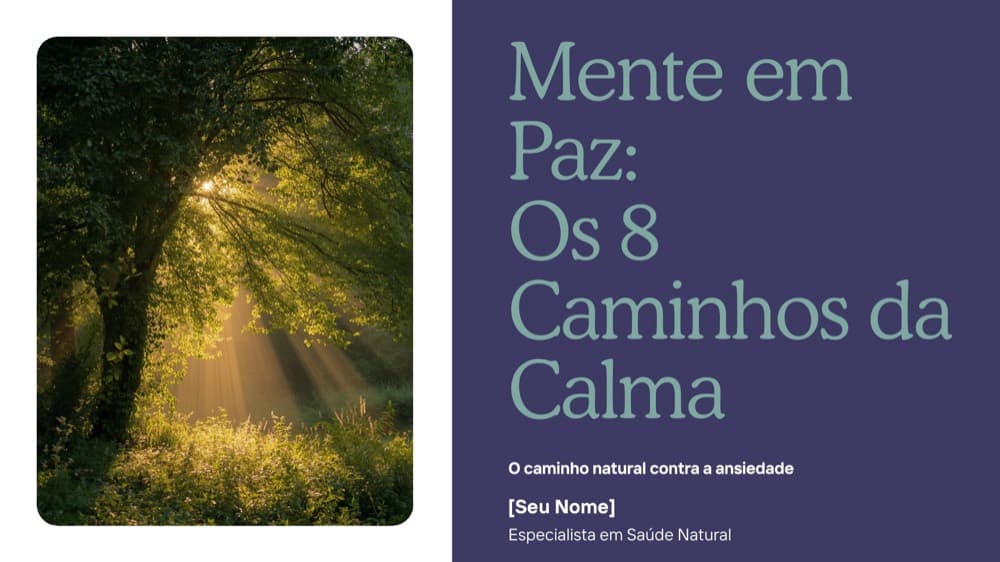 Capa do slide de abertura da palestra Mente em Paz